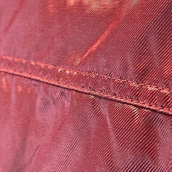 Ruby Rd Jacket Women's Size 12 Cranberry Red Metallic Button Front Drawstring - Picture 13 of 15